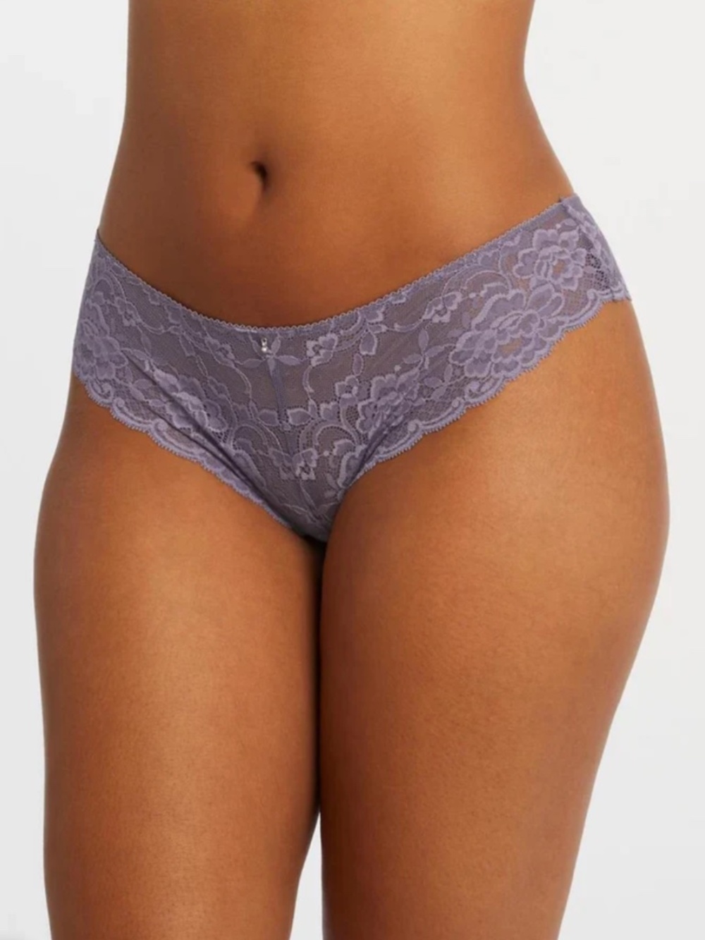 NEW Montelle Signature Lace Brazilian Cheeky Panty 9001 Purple Cloud